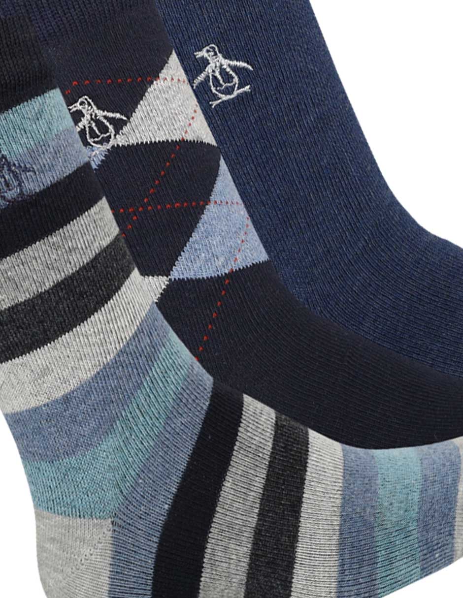 Calcetín Original Penguin de algodón para niño 3 pares