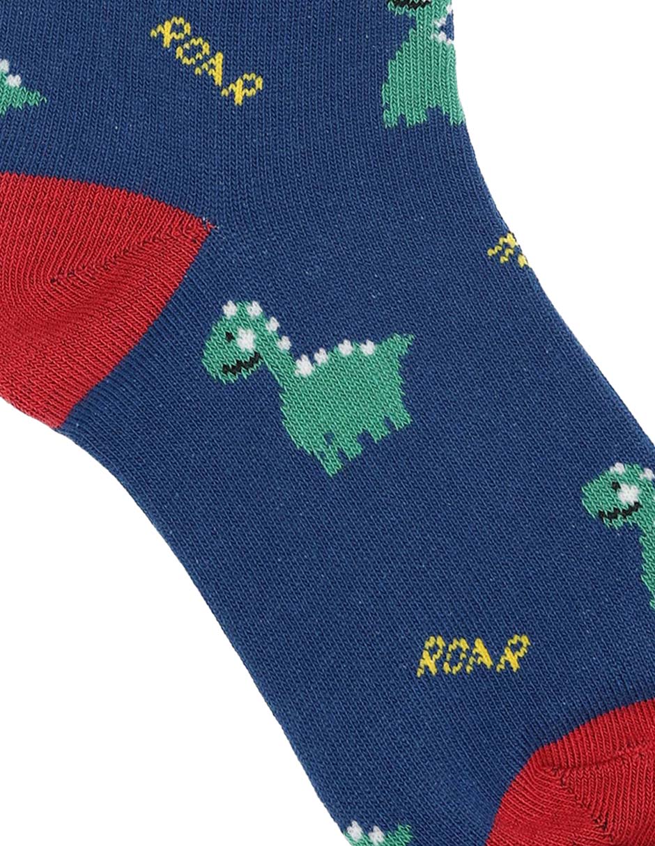 Set de calcetín dinosaurios Piquenique de algodón para niño 5 pares