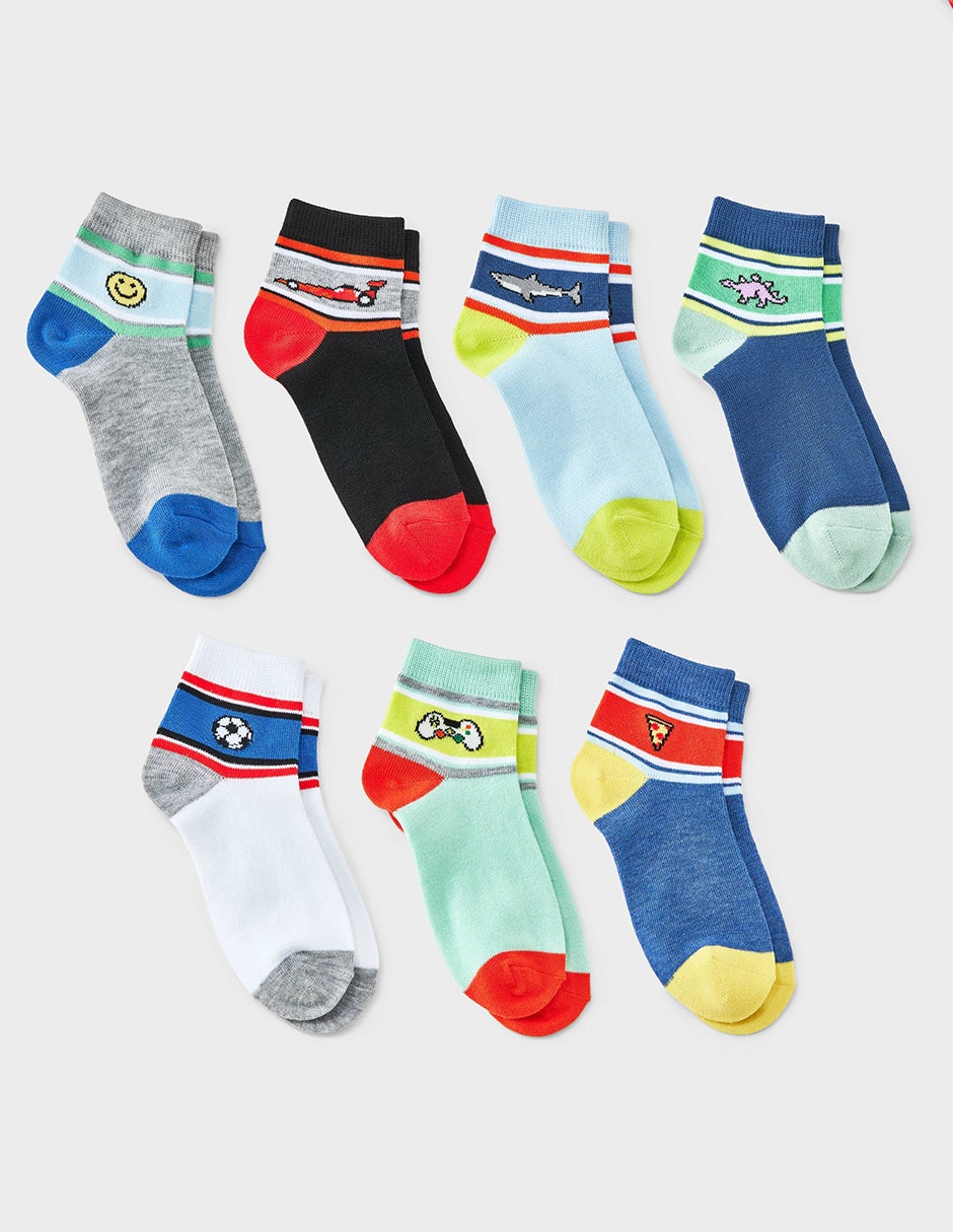 Set de calcetín Cat & Jack de algodón para niño 7 pares
