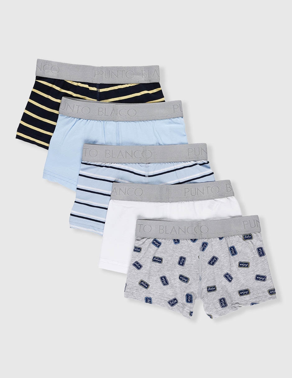Set bóxer Punto Blanco de algodón para niño