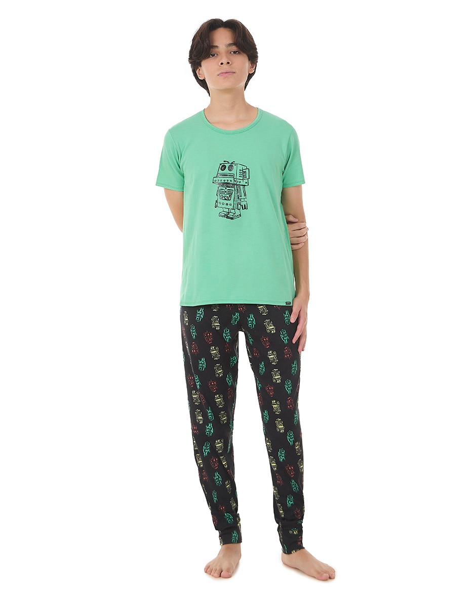 Conjunto pijama robot para niño