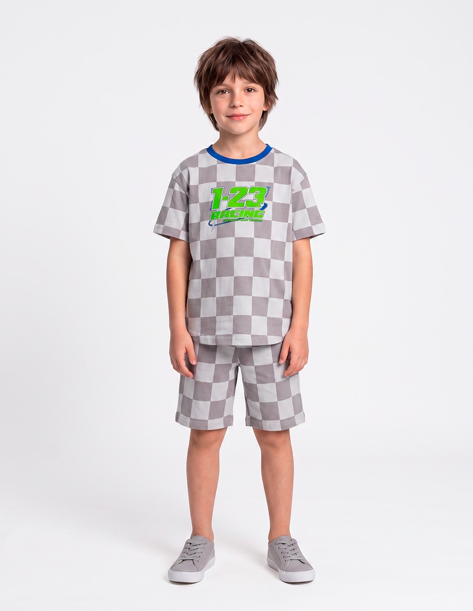 Conjunto deportivo regular con elástico para niño