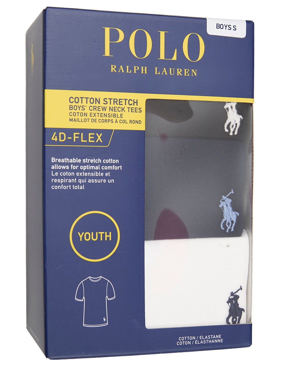 Camiseta cuello redondo polo ralph lauren 9p5030 para niño