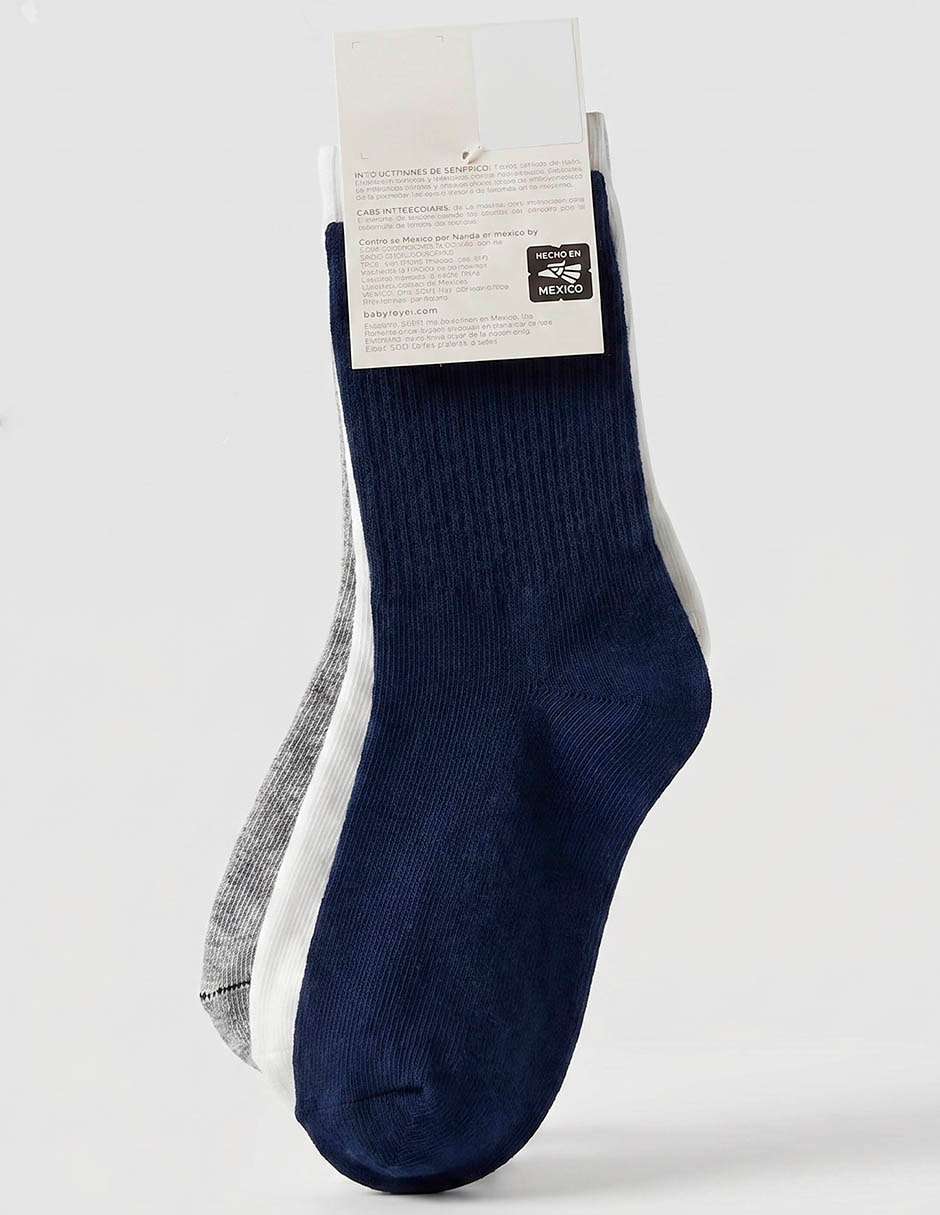 Set de calcetín de algodón para niño 3 pares 2