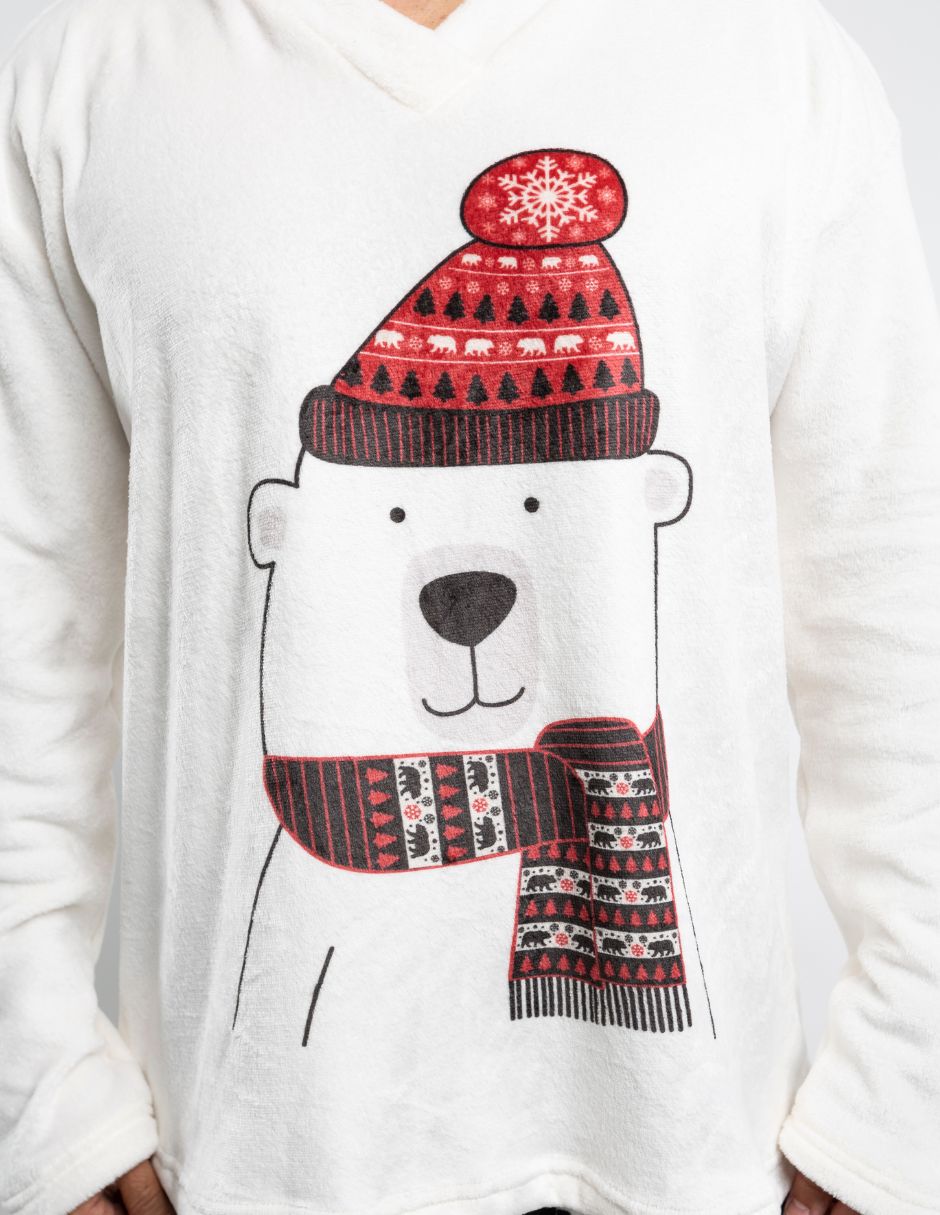 Conjunto pijama oso con gorro para niño